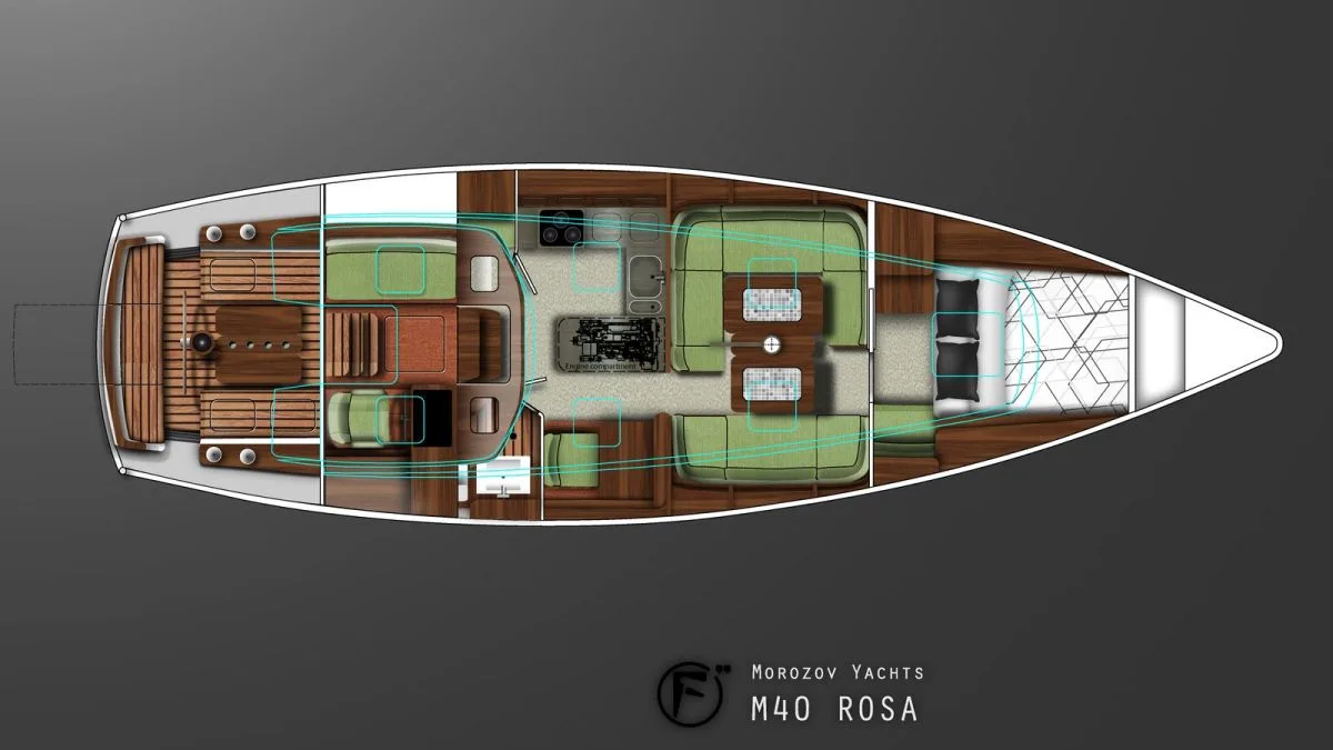 Morozov Yachts M40 Rosa Classic Pilothouse Cutter — фото 4