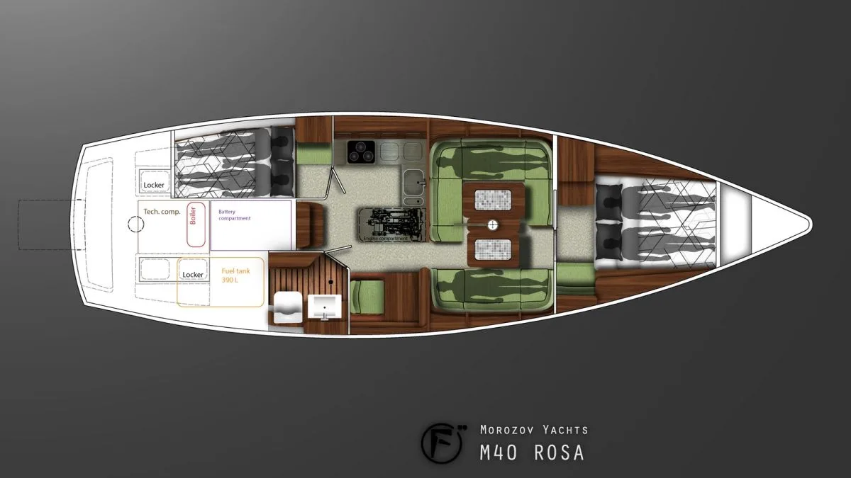 Morozov Yachts M40 Rosa Classic Pilothouse Cutter — фото 5
