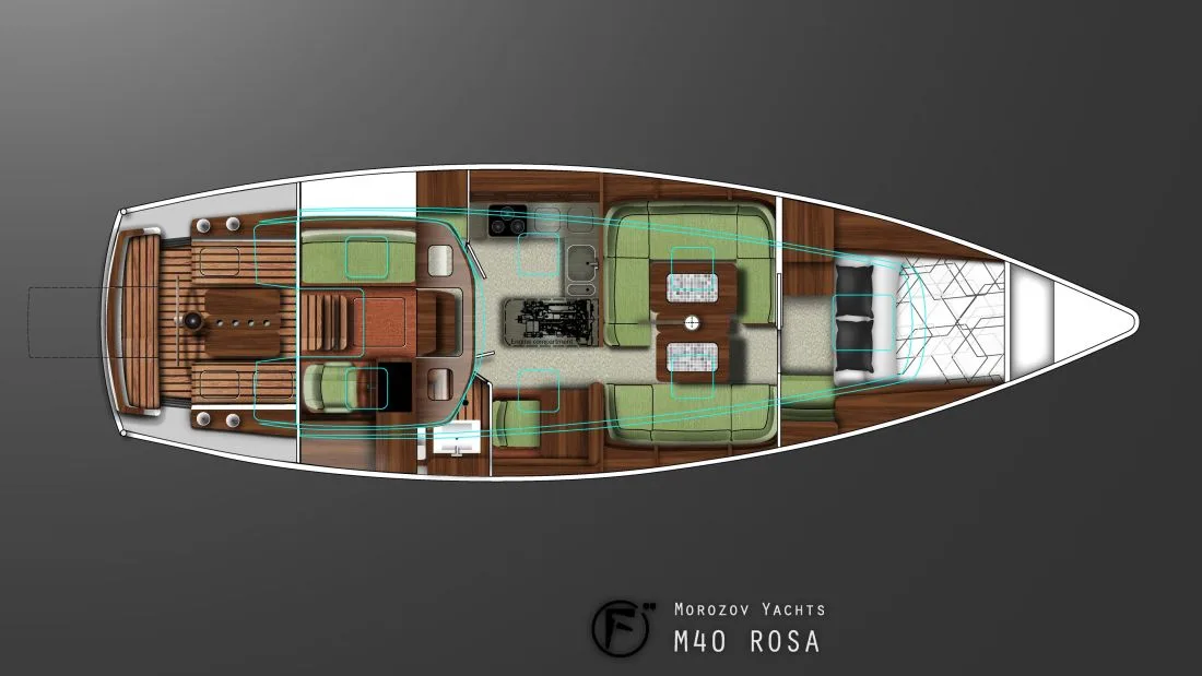 Morozov Yachts M40 Rosa Classic Pilothouse Cutter — фото 6