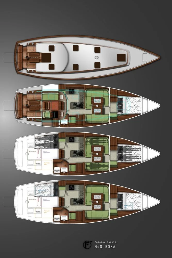 Morozov Yachts M40 Rosa Classic Pilothouse Cutter — фото 3